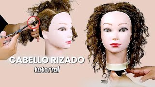 🔴CORTE DE CABELLO RIZADO ►EN 3 PASOS  VOLUMEN ▬ CLASE 2 [upl. by Ellenehs]