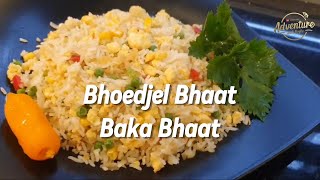 Bhoedjel Bhaat  Bhunjal bhat  Baka Bhaat  Fried Rice  Gebakken rijst met ei en droge garnalen [upl. by Ellekcim]