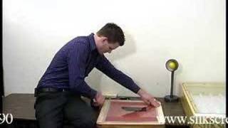 Screen printing screen exposure process  How to screen print [upl. by Bishop]