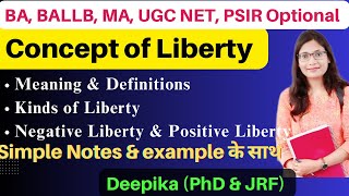 Concept of Liberty ll Political Theory [upl. by Akinoj]