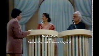 Moin Akhter amp Anwar Maqsood with his wife  HD  Dhanak TV USA [upl. by Yetty249]