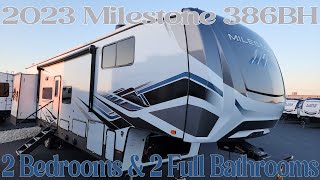 Awesome Family Camper 2023 Milestone 386BH Fifth Wheel by Heartland RV  Couchs RV Nation RV Review [upl. by Sterner]