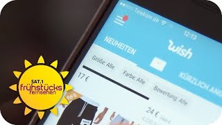 Wish App im Test Hält die App was sie verspricht  SAT1 Frühstücksfernsehen  TV [upl. by Uhayile]