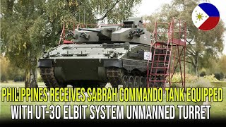 PHILIPPINES RECEIVES SABRAH COMMANDO TANK EQUIPPED WITH ELBIT SYSTEM UT30 UNMANNED TURRET [upl. by Ivan833]