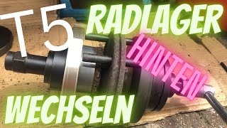 T5 Radlager  hinten  selber wechseln um das Brummen zu beseitigen VW T5 brummt  dröhnt [upl. by Nethsa857]