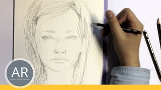 Zeichnen lernen  Portrait Zeichnen  Akademie Ruhr Tutorial [upl. by Ellord]