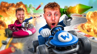 SIDEMEN MARIO KART BUT WITH WEAPONS [upl. by Nalrah]