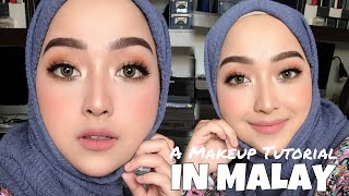 Easy Full Glam Makeup tutorial in Malay [upl. by Anoiuq73]