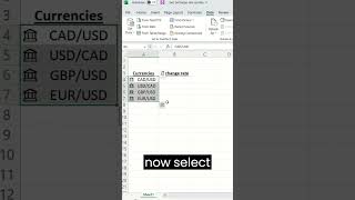 How to insert current Exchange Rates in Excel within seconds [upl. by Zea]