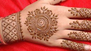 Latest Simple and Easy Mandala Mehndi Design 2024  Step by Step Tutorial  mehndi design [upl. by Aneri783]