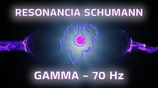 FRECUENCIA BINAURAL GAMMA 70Hz  RESONANCIA SCHUMANN  1 HORA DE TONO PURO [upl. by Alfeus]