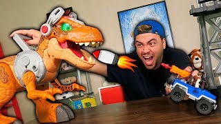 LUCCAS TESTANDO BRINQUEDOS DE DINOSSAURO   JURASSIC PARK [upl. by Prestige]