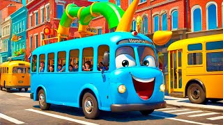 Wheels on the Bus  Nursery Rhymes  Kids Songs  Fun and Learning [upl. by Merat]