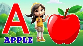 A for apple  phonics song  a for apple b for ball  abclearningsongs [upl. by Aitnecserc]