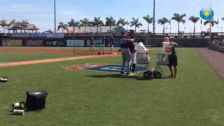 Yankees manager Joe Girardi says hello to Pirates catcher Francisco Cervelli a former Yankee htvi [upl. by Eeryn]