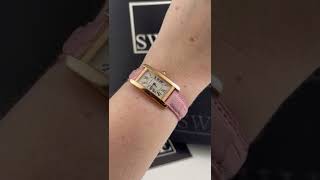 Cartier Tank Americaine 18K Rose Gold Silver Dial Ladies Watch W2607456 Review  SwissWatchExpo [upl. by Ykcim]