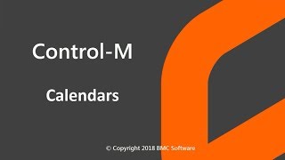 ControlM Calendars [upl. by Eillas]