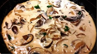 Грибной соус quotДианаquot в коньячном пламени к стейку Steak Diane Sauce [upl. by Franciska]