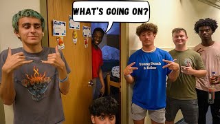 Knock amp Pose Prank in College Dorms [upl. by Sessylu]