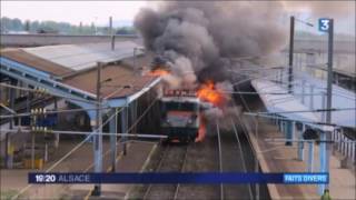 Incendie en gare de Sélestat [upl. by Latin23]