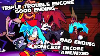 FNF  Triple Trouble The Encore FANMADE Awemixed  Vs SonicExe Encore  ModsHardGameplay [upl. by Ireva]