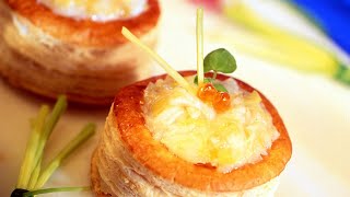 Recette  Vol au vent à la brandade de morue [upl. by Neelik862]