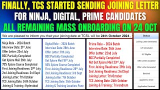 FINALLY TCS STARTED SENDING JOINING LETTER FOR ALL REMAINING NINJA DIGITAL PRIME JOINING ON 24 OCT [upl. by Ahola555]