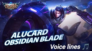 alucard legend skin voice lines quotes and subtitles  obsidian blade  mobile legends  mlbb [upl. by Shermy]