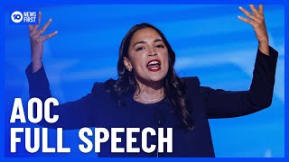 AOC Full Speech DNC Day 1  10 News First [upl. by Konyn]