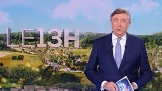 JT de 13h de TF1  Jacques Legros très ému en plein direct [upl. by Ahseet]