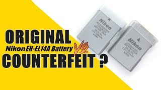 ORIGINAL NIKON ENEL14A BATTERY VS COUNTERFEIT [upl. by Rufe]