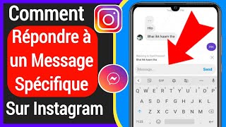 Comment répondre à un message spécifique sur Instagram  Réponse par balayage du message Instagram [upl. by Lamahj41]