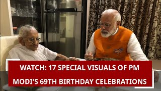 Watch 17 special visuals of PM Modis 69th birthday celebrations [upl. by Voltmer]