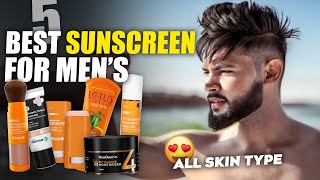 5 Best Sunscreen For All Skin Type😍  Best Sunscreens For Mens [upl. by Allemac]