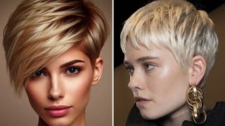 Grey Fine Pixie Haircut Style For Women over 40  curly pixie cut 2024  Best Short Haircut [upl. by Terzas]