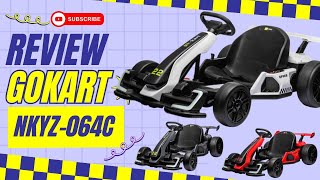 Review Gokart 24V Ban Karet NKYZ 064C mainan anak mobil aki gocart nkyz064c gocart dino toys [upl. by Arakihc892]