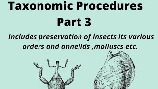 Taxonomic Procedures Part 3  Preservation of organisms with Handwritten notes [upl. by Wolford]