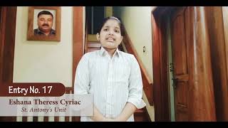 CHRISTIAN DEVOTIONAL SONG COMPETITION  Entry No 17  Eshana Theress Cyriac  St Antonys Unit [upl. by Yecad357]