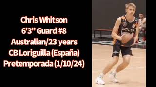 Chris Whitson Valencía Pretemporada 1st October 2024 6’3” Guard 8 [upl. by Allehs572]