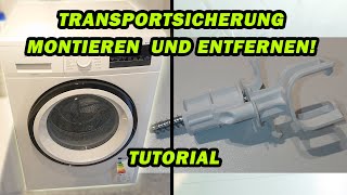 WASCHMASCHINEN TRANSPORTSICHERUNG MONTIEREN UND ENTFERNEN TUTORIAL  UMZUG  FACTOREM [upl. by Lasser68]