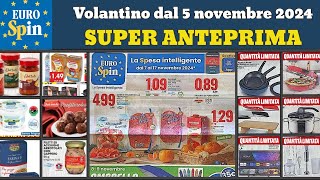 volantino EUROSPIN dal 5 novembre 2024 ✅ Sapori in festa anteprima 🔥 Super offerte e promozioni [upl. by Edwina]