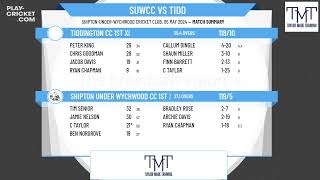 Shipton under Wychwood CC 1st XI v Tiddington CC 1st XI [upl. by Ogaitnas]