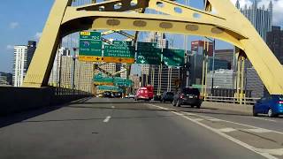 Fort Pitt Bridge eastbound ALTERNATE TAKE [upl. by Wolfe]