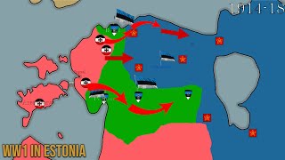 History Of WW1 In Estonia in 50 Seconds  Real Time Animated Map [upl. by Robena]