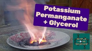 Reaction of Potassium Permanganate and Glycerol [upl. by Rossy]