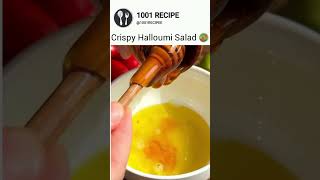 Crispy Halloumi Salad 🥗 food strawberry strowberry cooking strewberry recipe [upl. by Edaj]