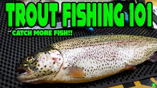 TROUT FISHING 101  Beginners Guide To SUCCESS [upl. by Eirhtug]