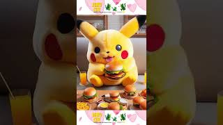 Pikachu first time eating delicious food pikachu pokemon pokemongo pokémon [upl. by Eliga]