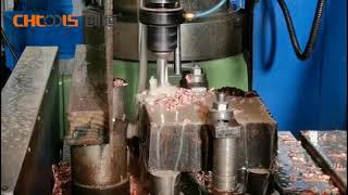 S drill HPC insert Φ26 is used for drilling red copper on radial drill [upl. by Lehcin571]