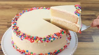 Classic Vanilla Cake Recipe  How to Make Birthday Cake [upl. by Ahsirtal]